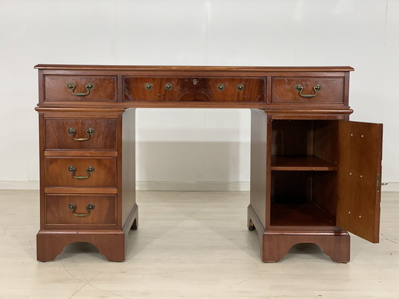 Image 1 of Engels koloniaal stijl bureau bureau werktafel vintage bureau