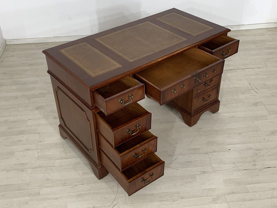 Image 1 of Engels koloniaal stijl bureau bureau werktafel vintage bureau