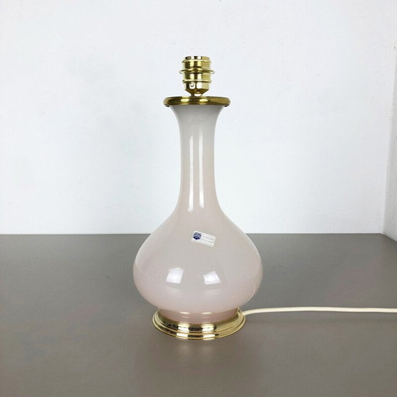 Image 1 of Vintage opaline Murano glazen tafellamp van Cenedese Vetri, jaren 1960