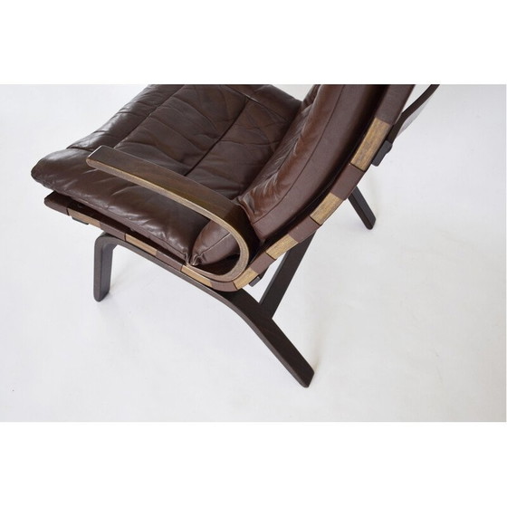 Image 1 of Kleppe vintage leren fauteuil, Denemarken 1970