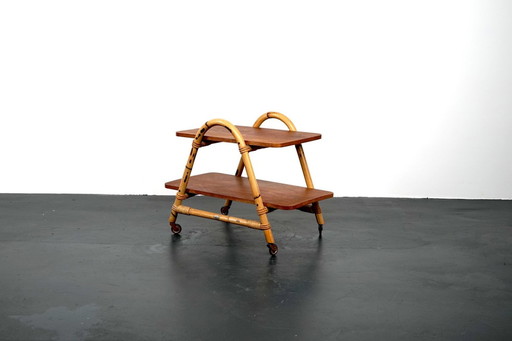 Vintage Rotan loungetrolley van Arco