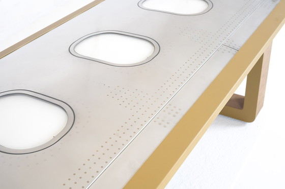 Image 1 of Braeve Design Eettafel/Bureau Van Vliegtuigpaneel Airbus