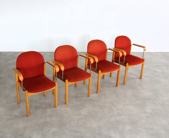 Image 1 of 4x vintage Kinnarps stoelen