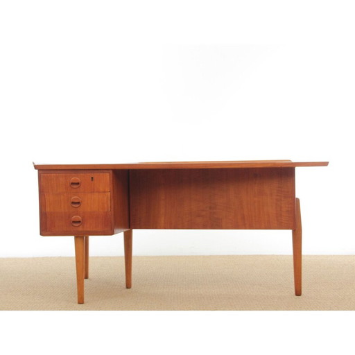 Vintage boemerang bureau Scandinavisch teakhout