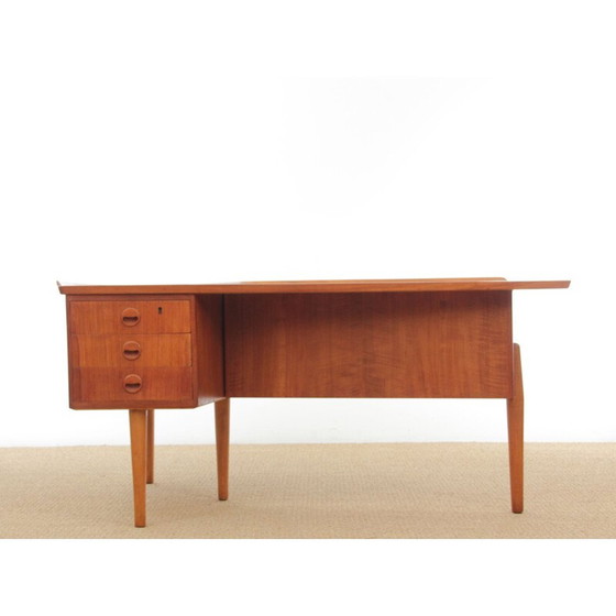 Image 1 of Vintage boemerang bureau Scandinavisch teakhout