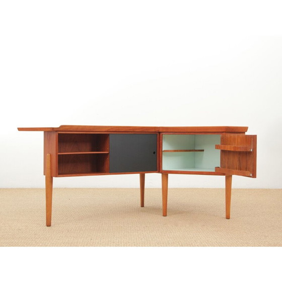 Image 1 of Vintage boemerang bureau Scandinavisch teakhout