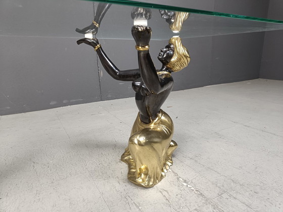 Image 1 of Messing Blackamoor salontafel, 1970S
