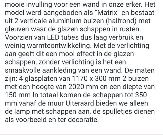 Image 1 of Glazen Wandregaal Matrix