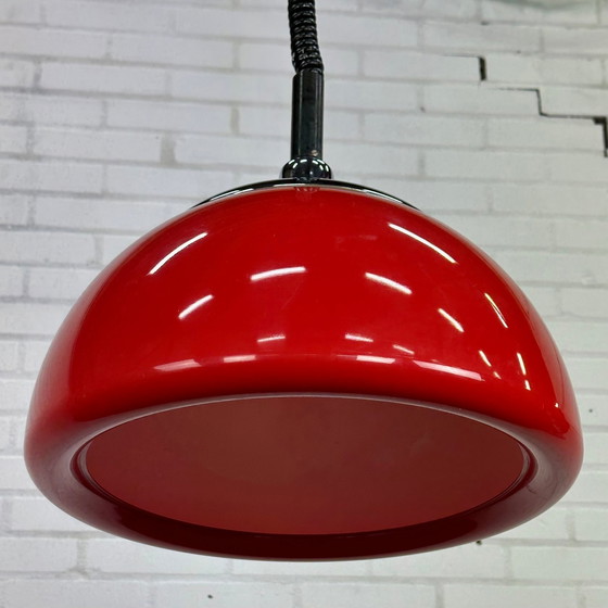 Image 1 of Rode space age hanglamp van Cosack Leuchten