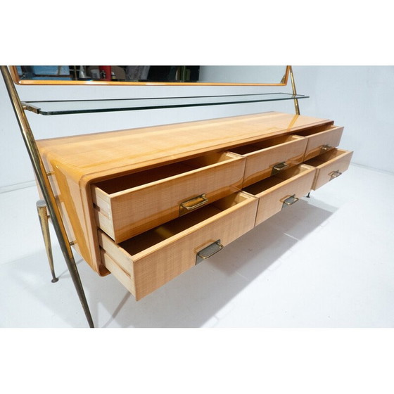 Image 1 of Spiegelend dressoir uit Mid Century door Silvio Cavatorta, Italië 1958