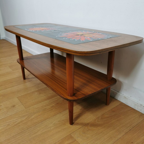 Image 1 of Vintage Mid Century Tegeltafel, Adri Salontafel Tafel