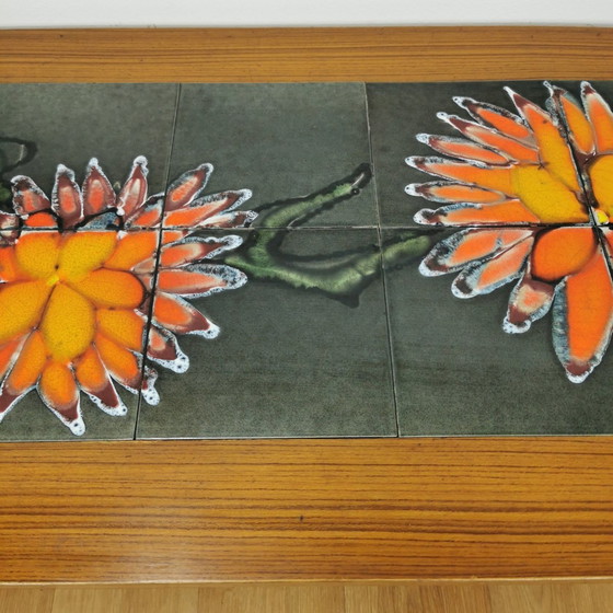 Image 1 of Vintage Mid Century Tegeltafel, Adri Salontafel Tafel