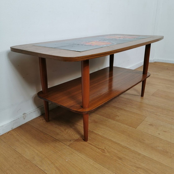 Image 1 of Vintage Mid Century Tegeltafel, Adri Salontafel Tafel