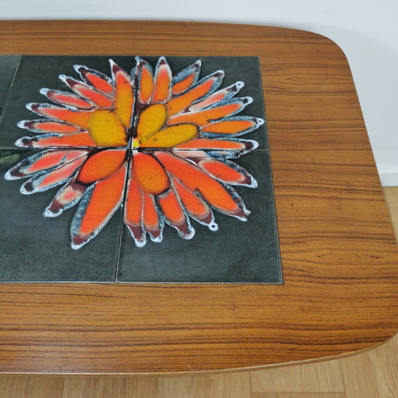 Image 1 of Vintage Mid Century Tegeltafel, Adri Salontafel Tafel