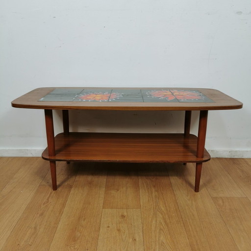 Vintage Mid Century Tegeltafel, Adri Salontafel Tafel