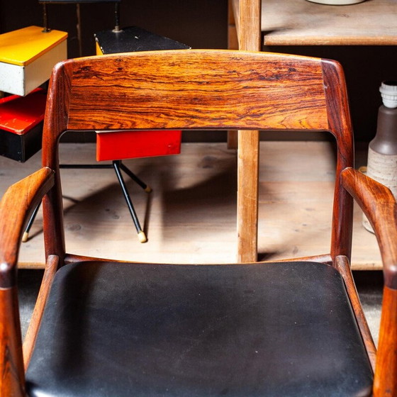 Image 1 of Vintage rozenhouten fauteuil voor Scantic, 1960