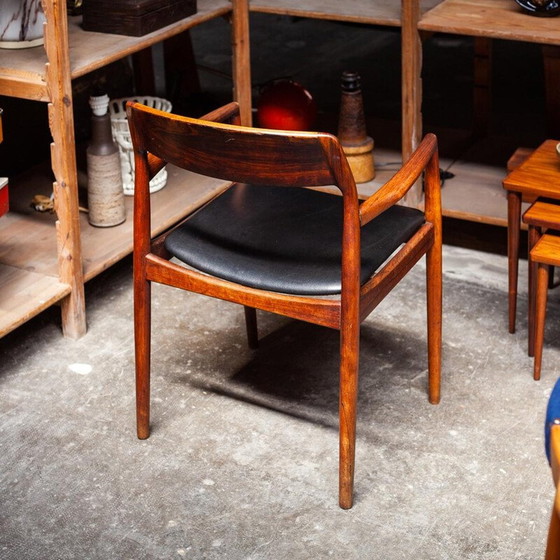 Image 1 of Vintage rozenhouten fauteuil voor Scantic, 1960