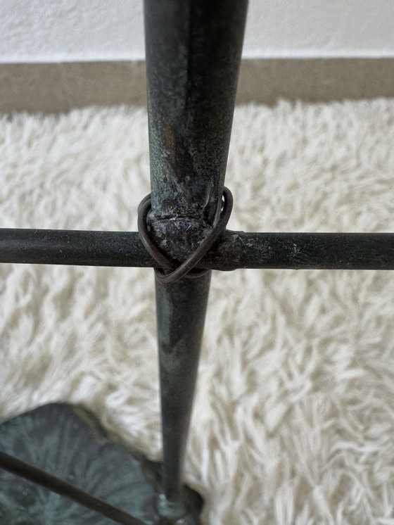 Image 1 of Vintage bronzen waterlelies salontafel