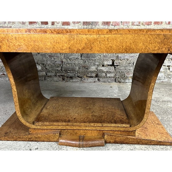 Image 1 of Vintage tafel met verlengstukken op liervoet