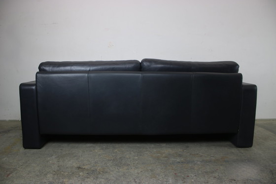 Image 1 of Cor Conseta driezitsbank designer echt leer donkerblauwe bank