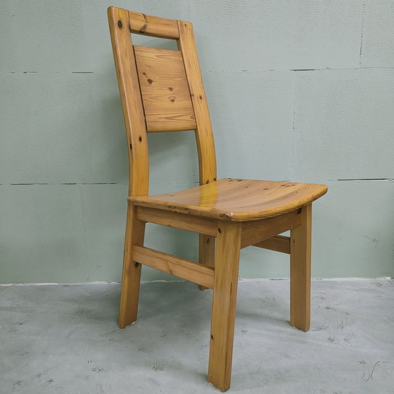 Image 1 of 4 Vintage Vurenhouten Stoelen Jaren 60-70