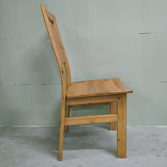 Image 1 of 4 Vintage Vurenhouten Stoelen Jaren 60-70