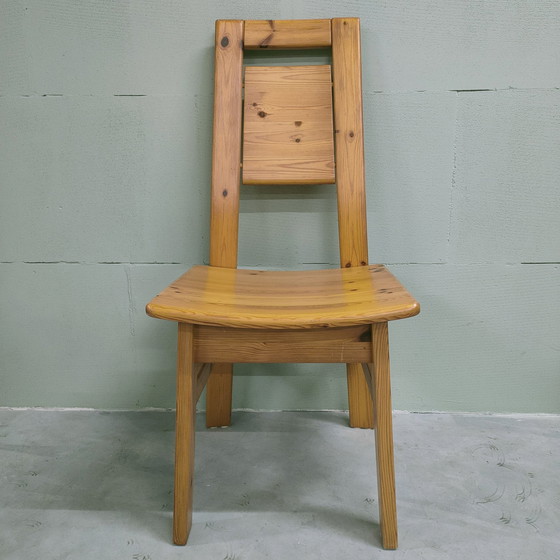 Image 1 of 4 Vintage Vurenhouten Stoelen Jaren 60-70