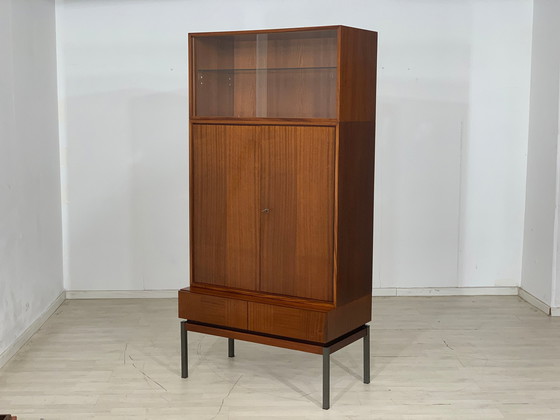 Image 1 of Mid Century hoge kast woonkamer vintage