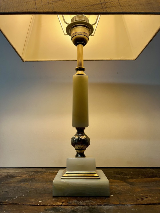 Image 1 of Vintage Mid Century Onyx Tafellamp 