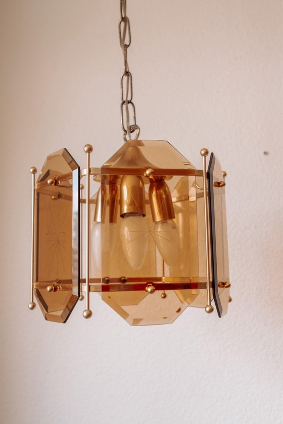 Image 1 of Deense Vintage Reijmyre Glasbruk Hanglamp