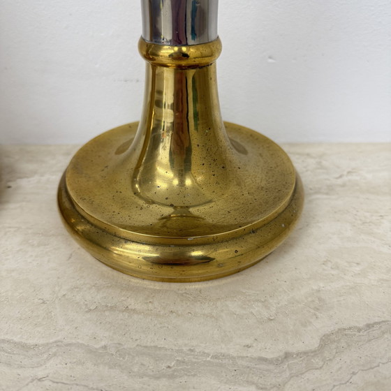 Image 1 of Set van 2 grote Gunther Lambert Design Kaarsenstandaards , 1970S