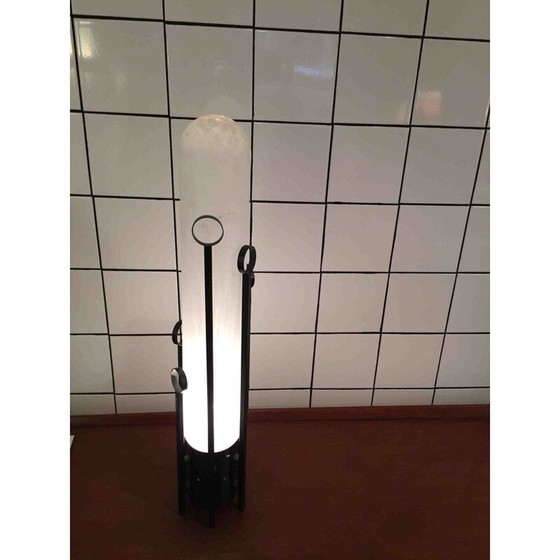 Image 1 of Vintage lamp van glas en metaal, 1960