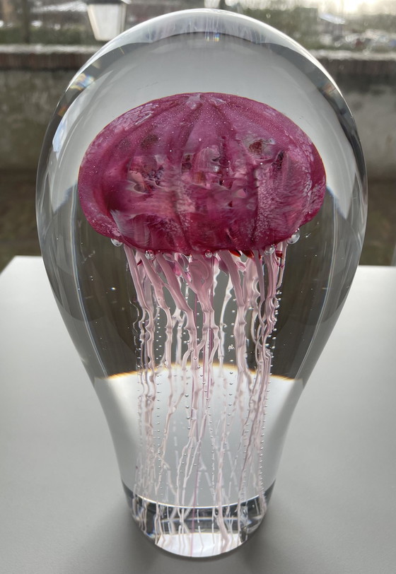 Image 1 of Unique Glasobject “ Jellyfish “ Van Petr Kuchta 