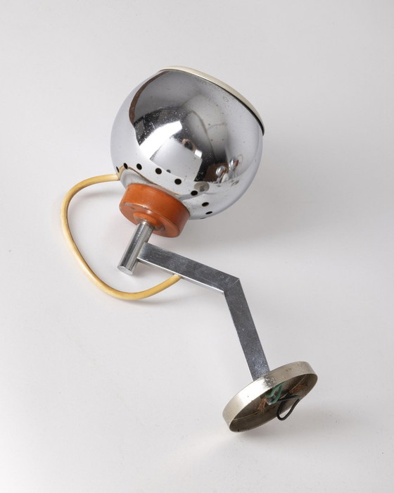 Image 1 of Set van 4 70S wandlampen in verchroomd metaal Italiaans ontwerp