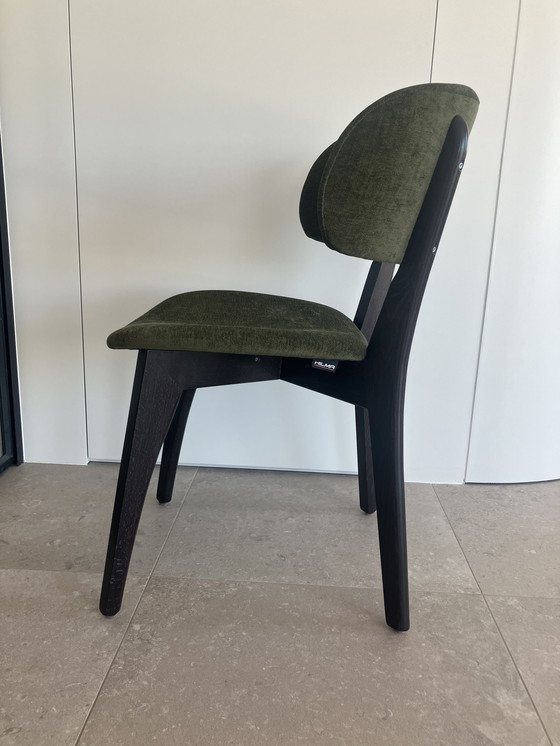 Image 1 of 8x Guiletta Wood groene eetkamerstoelen