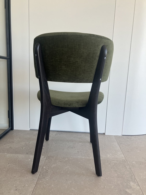 Image 1 of 8x Guiletta Wood groene eetkamerstoelen