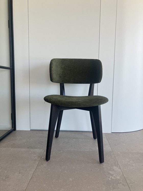 Image 1 of 8x Guiletta Wood groene eetkamerstoelen