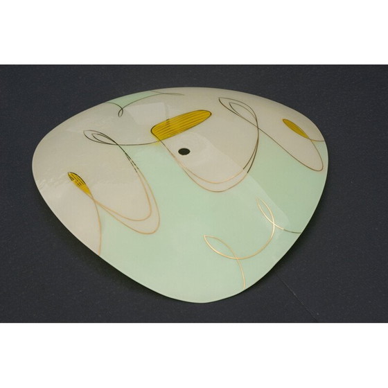 Image 1 of Duitse glazen hanglamp uit de Mid Century, 1950