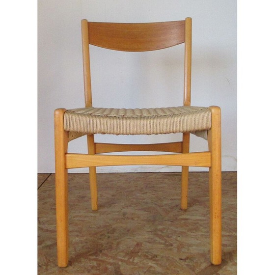 Image 1 of Set van 4 vintage beuken stoelen, Zweden