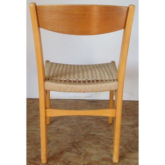 Image 1 of Set van 4 vintage beuken stoelen, Zweden