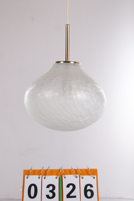 Image 1 of Doria Leuchten zeer zeldzame glazen hanglamp, 1960, Duitsland