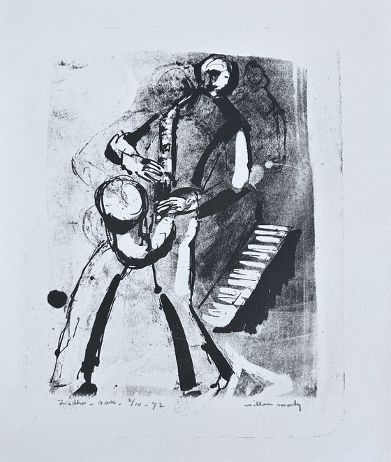 Image 1 of Zeefdruk Wim Motz - Sax