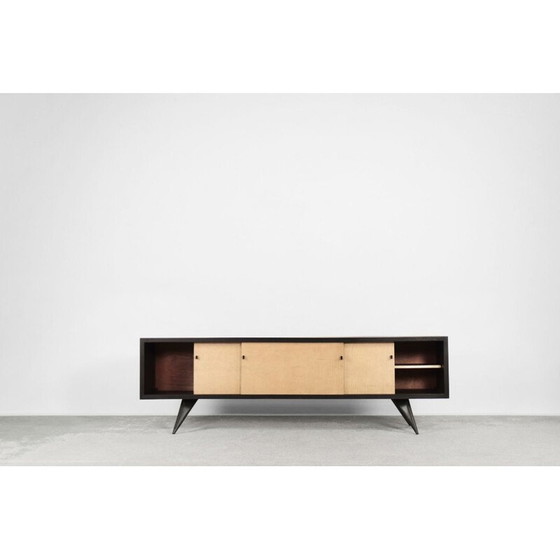 Image 1 of Scandinavisch zwart esdoorn dressoir, 1960