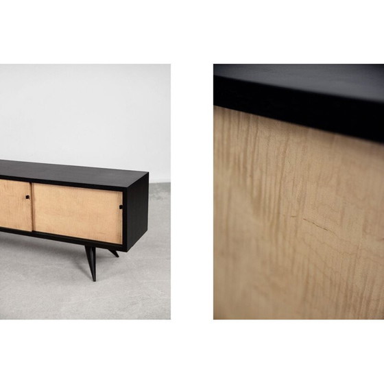 Image 1 of Scandinavisch zwart esdoorn dressoir, 1960