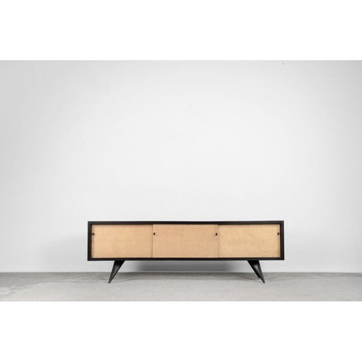 Scandinavisch zwart esdoorn dressoir, 1960