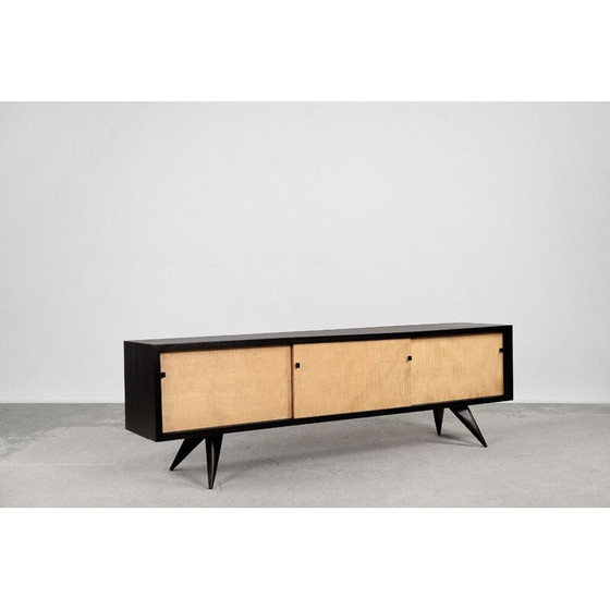 Image 1 of Scandinavisch zwart esdoorn dressoir, 1960