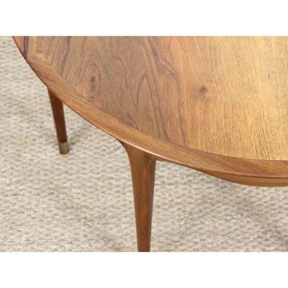 Image 1 of Scandinavische vintage walnoten salontafel door Ole Wanscher voor Andreas Jeppe Iversen, 1950