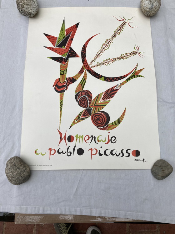 Image 1 of 2 Vintage posters, tentoonstelling, eerbetoon aan Pablo Picasso