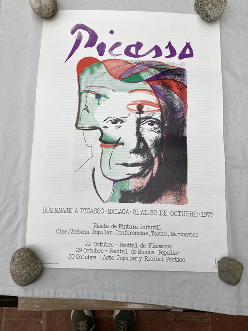 2 Vintage posters, tentoonstelling, eerbetoon aan Pablo Picasso