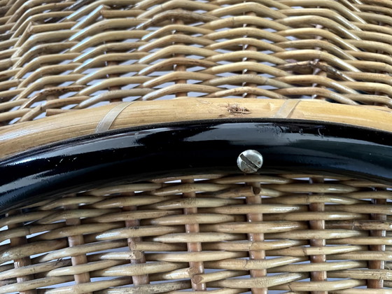 Image 1 of 1960's RATTAN EASY STOEL VAN ROHÉ NOORDWOLDE
